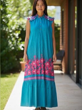 Vintage Malama Liberty House Floral Hawaiian Dress